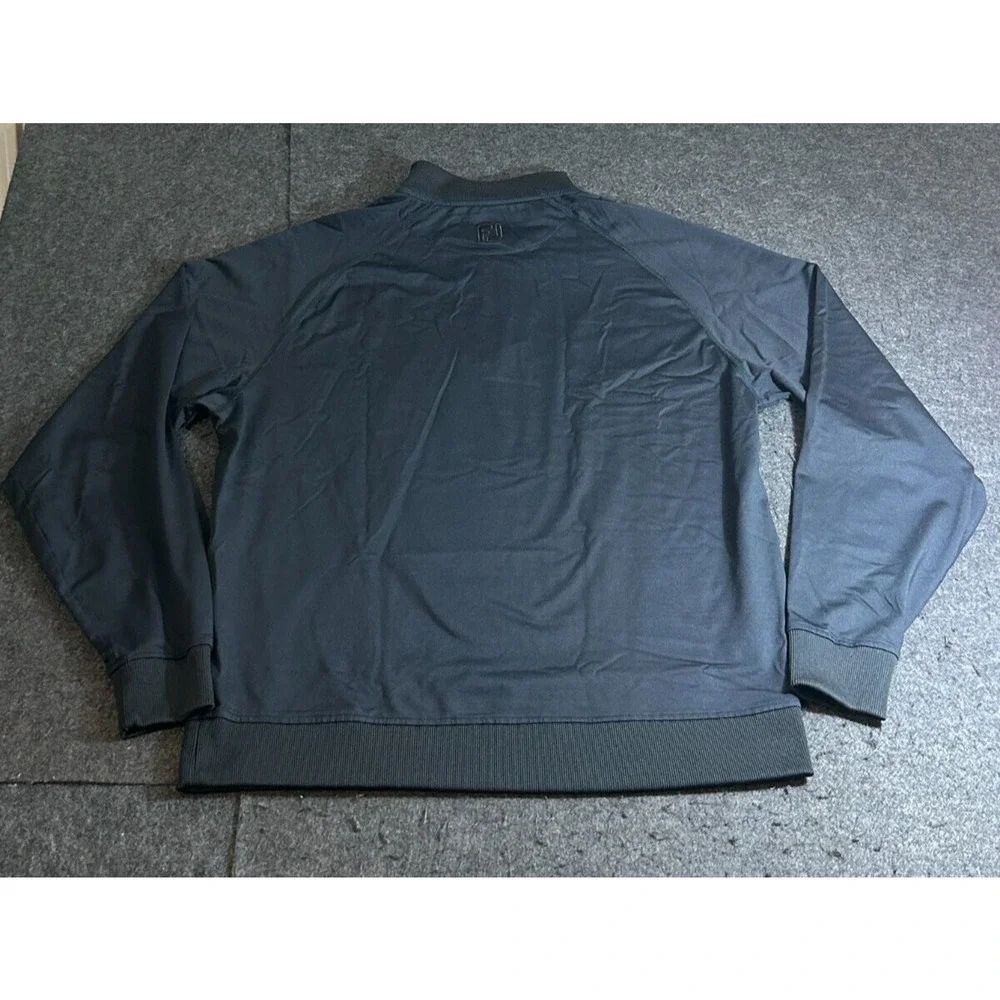 Footjoy FJ Men's Large Performance‎ Golf Pullover 1/4 Zip Black Long Sleeve